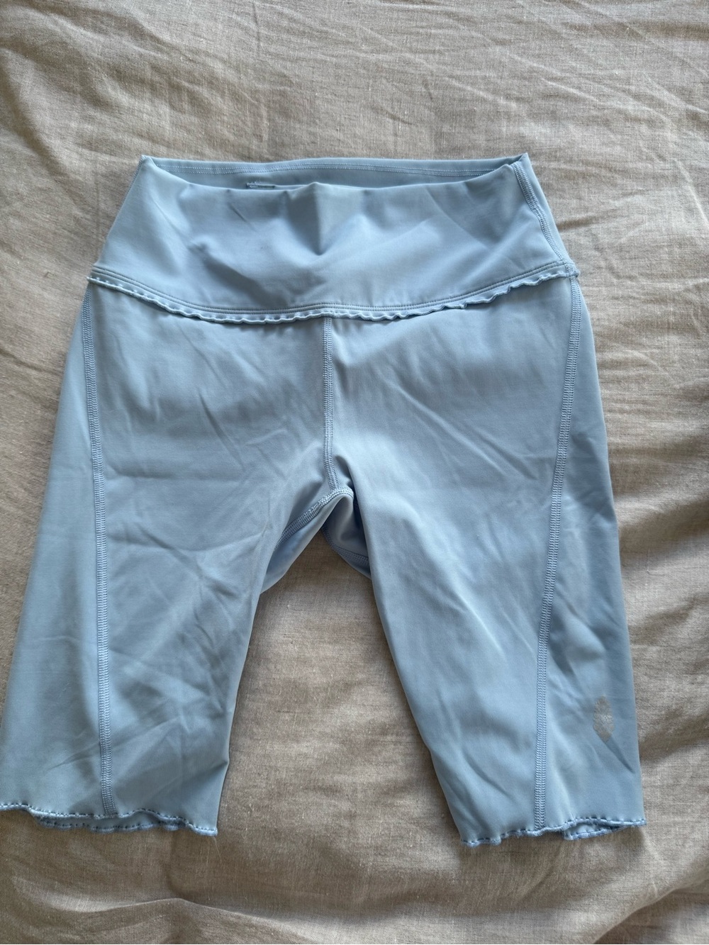 FP Movement by Free People Pale Blue High-Waist Bike Shorts